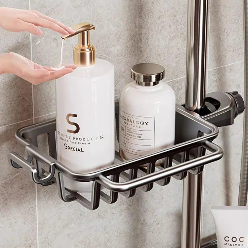 Space Aluminum Kitchen Sink Drain Rack Sponge Storage Faucet Holder Over Faucet Soap Drainer Shelf Faucet Basket Organizer