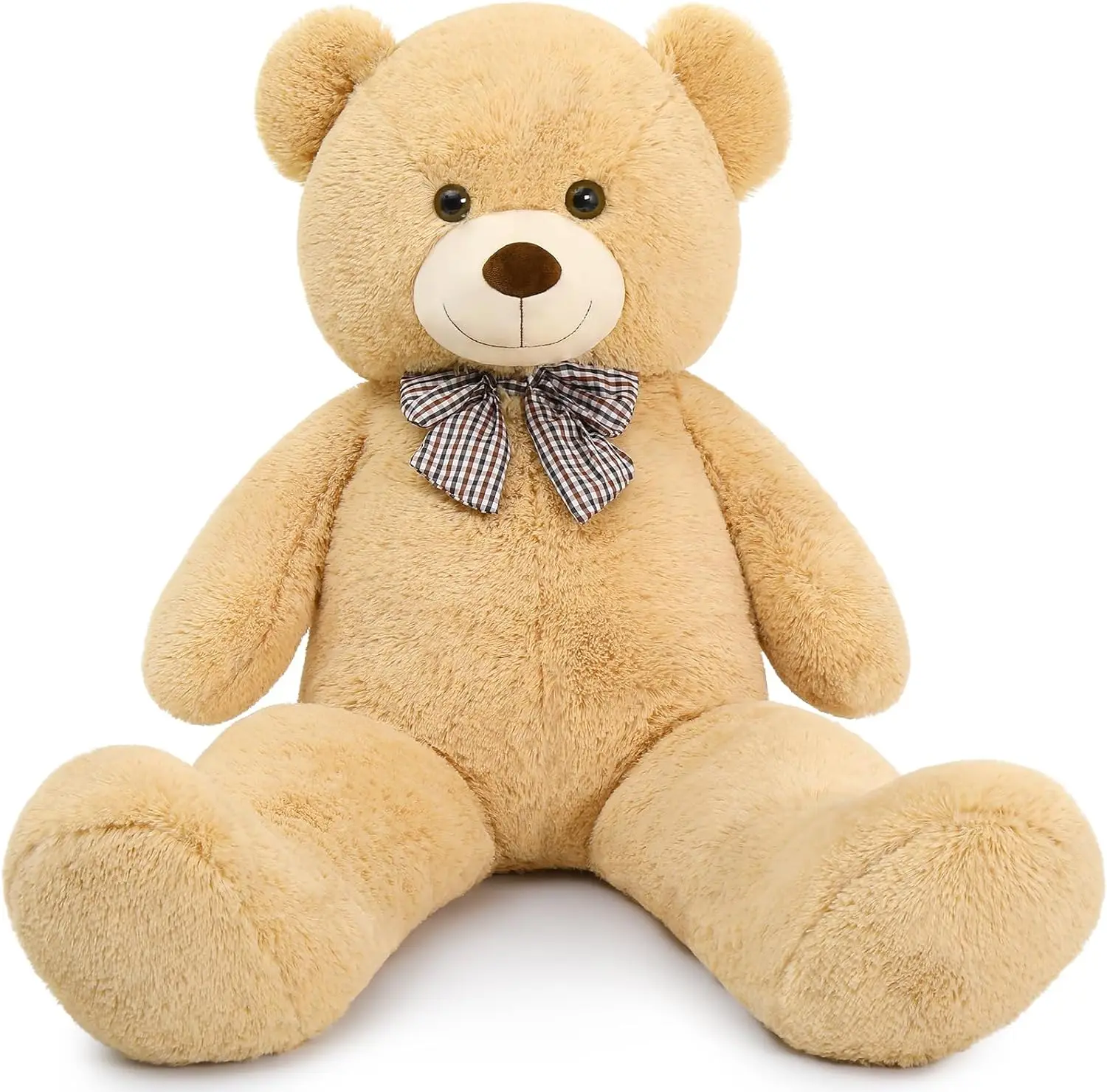 Factory Custom Wholesale Giant Big Teddy Bear Plush Stuffed Animals for Girlfriend or Kids Gift Light Brown 32- 47 inch