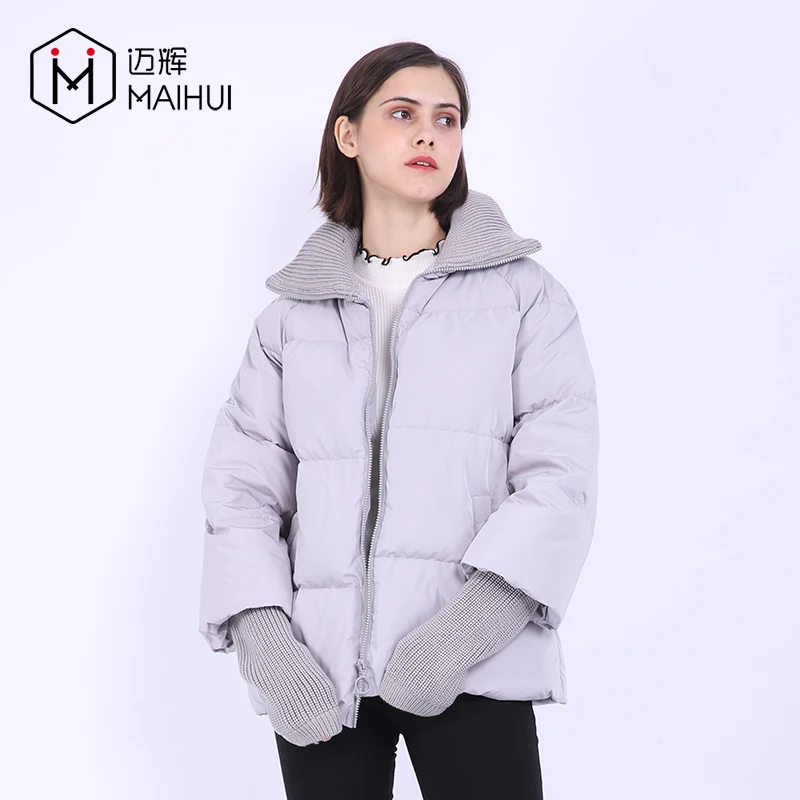 New Design Women Quilted Jacket Eco-Friendly Knit Cuff Padded Jackets