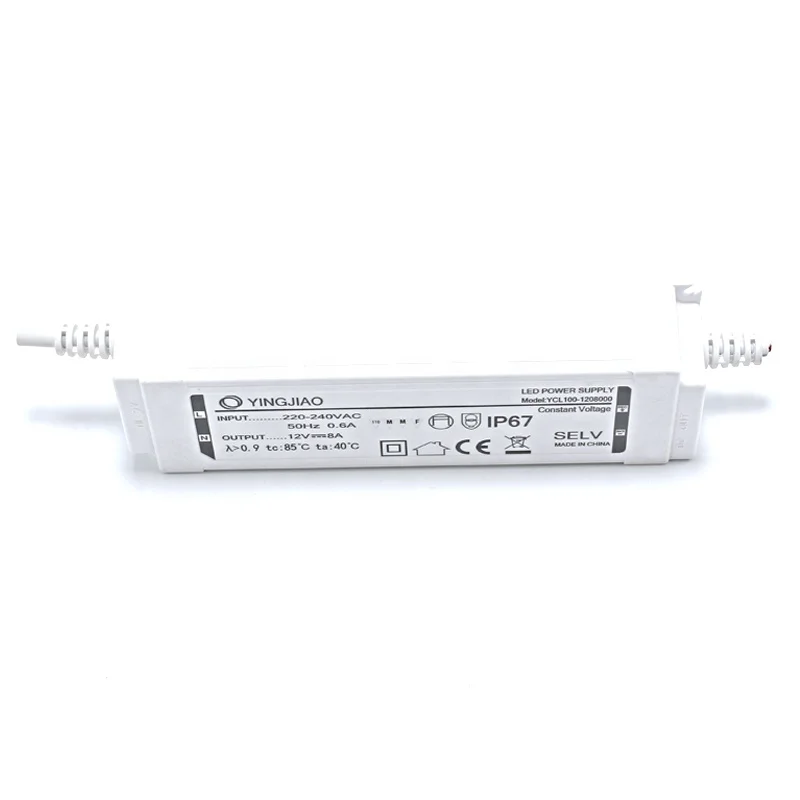 Plastic Housing Constant Current LED Driver 100W OEM Factory IP67 IP68 LED Lighting Power Supply