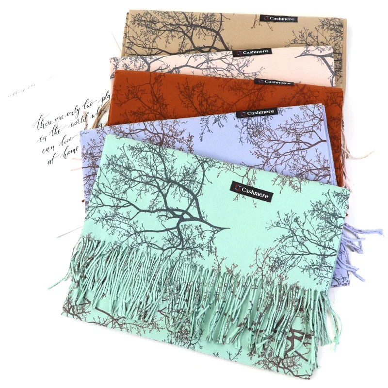 Fashion Plaid Scarf Pashmina 100% Cashmere Scarf