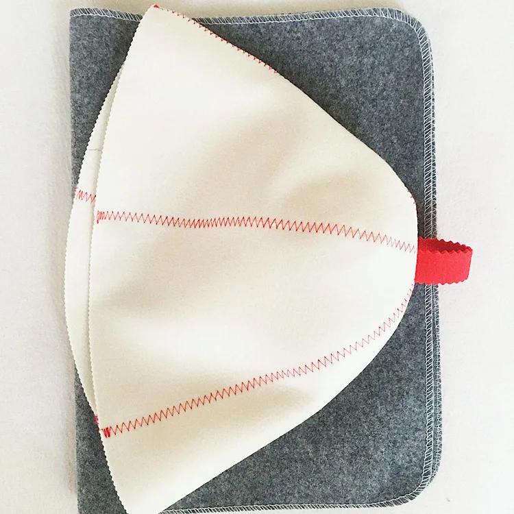 Organic Wool Felt  sauna hats with embroidery