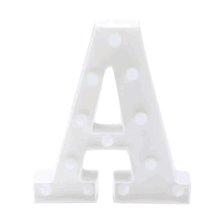 INS 3D Hot Selling 26 English Letter Lights Outdoors Digital Birthday Lights LED Symbol Modeling Wedding Proposal Lights