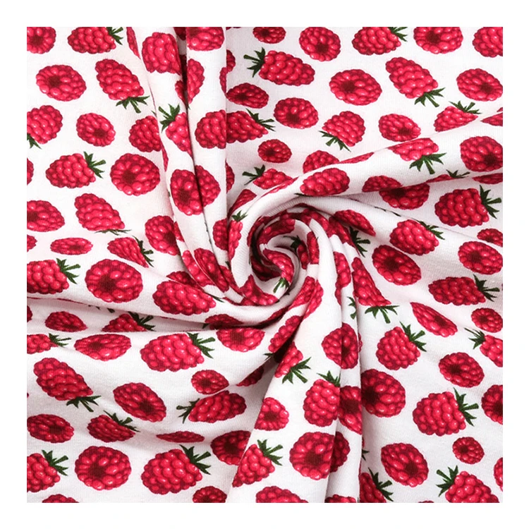 
Soft Cotton Fabric Custom Spandex Custom Own Design jersey Fabric For Cloth 