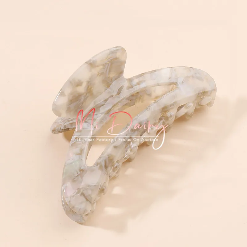 MiDairy CUSTOM LOGO 3000+ COLORS  Acetate acrylic Hair Claw Crab Clamp Jaw Clip hair grips hair Decorative ornament