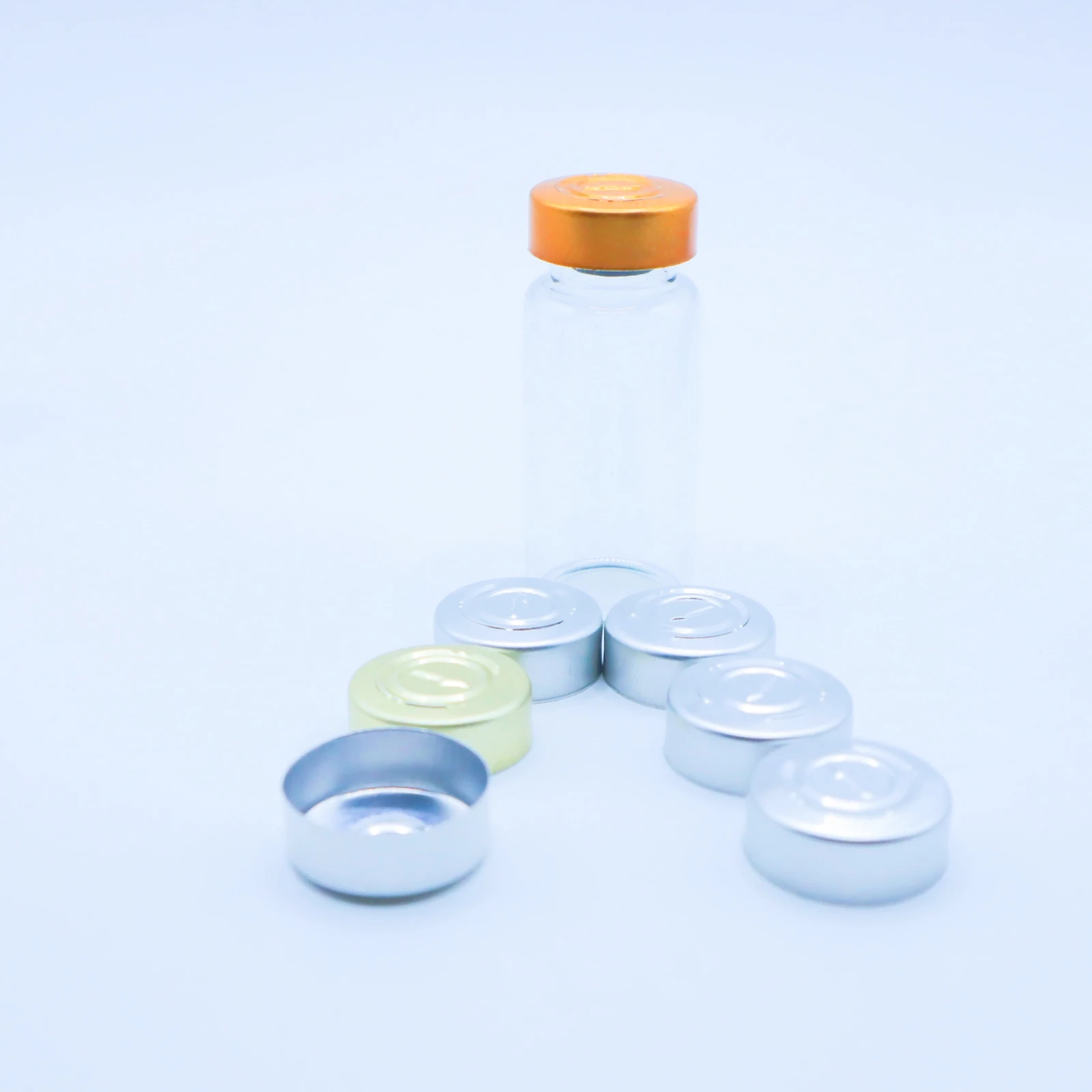 Hot selling in 2024 glass vial open aluminium lid 20mm  aluminium closures
