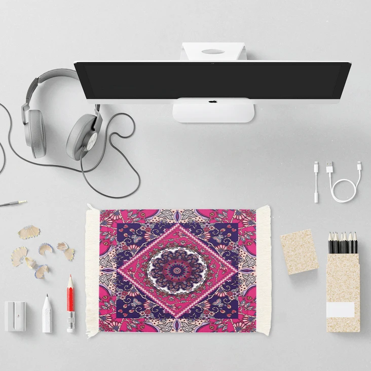 Custom Eco-friendly Persian Style oriental Woven Carpet Decor Mouse Pad