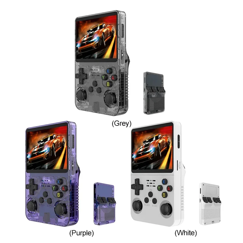 R36S Handheld Game Console 3.5 Inch IPS Screen Linux System Portable Retro Video Gaming Device 64GB/128GB Large Battery