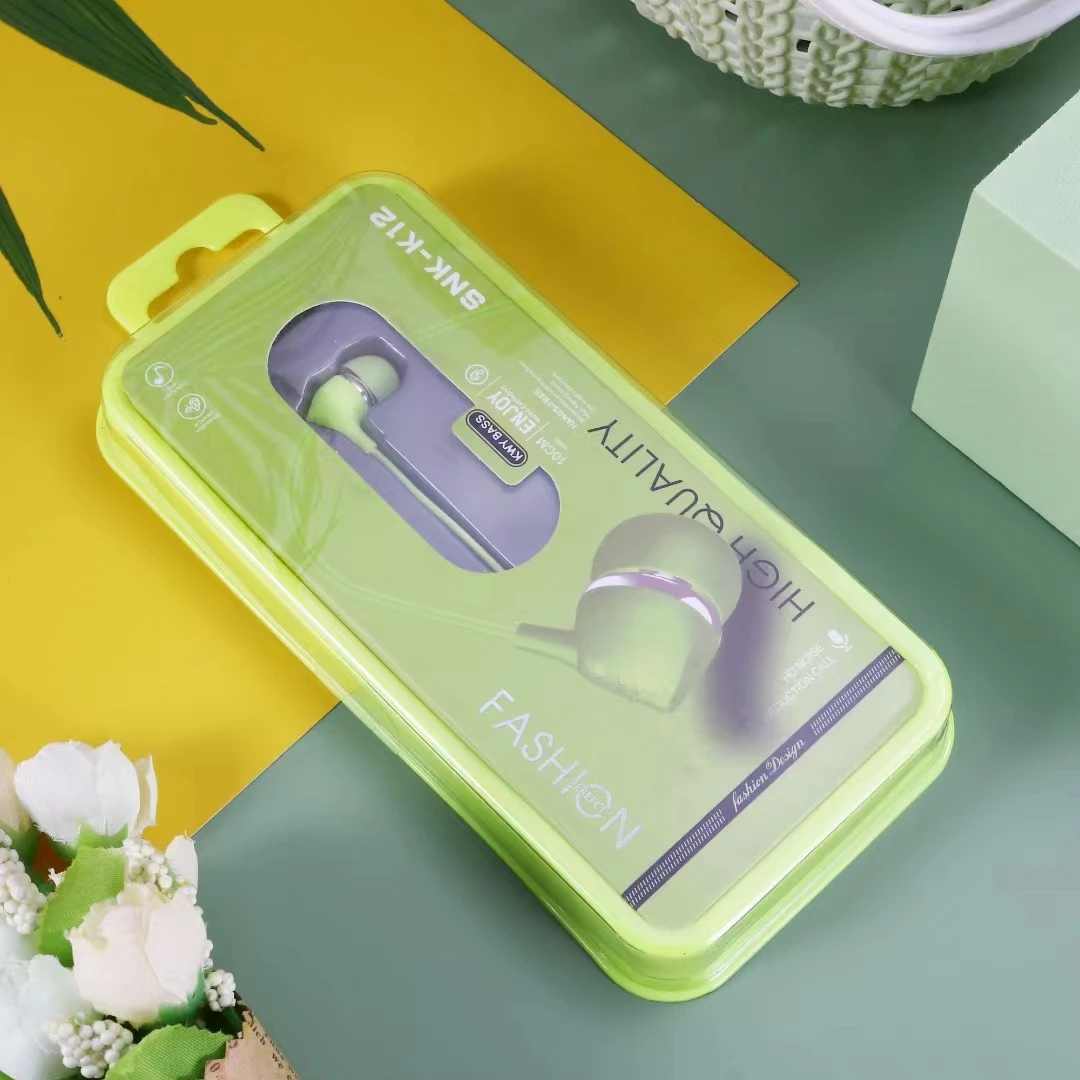 Candy colors wired earphone&headphone hands free mobile phone earphone 3.5mm handfree phone headset with MIC