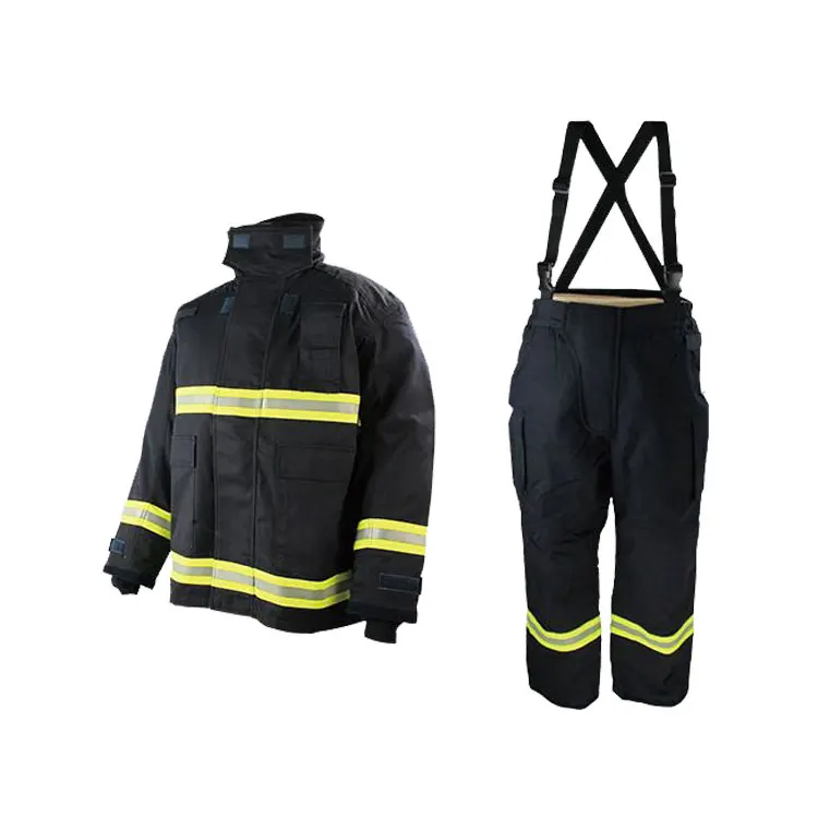 Factory sale  4 Layers Aramid Navy Blue Firefighter Safety Suit