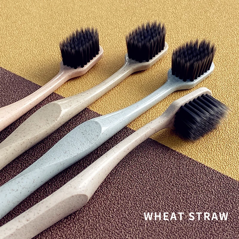 New adult use Biodegradable toothbrush Silicone tooth brush Wheat Straw Toothbrush