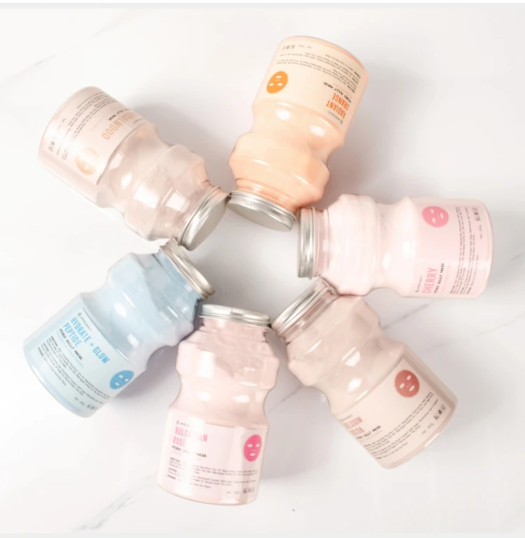 JMFREE OEM/ODM Jelly Mask Powder Beauty Salon SPA Skin Care Whitening Rose Collagen Peel Off DIY Rubber Facial Jelly Mask