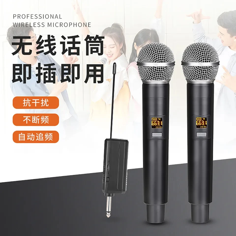 GAW-58B Wireless Usb Microphone Karaoke Speaker Performance Outdoor Audio DJ Singing Ktv Conference With Receiver Mic