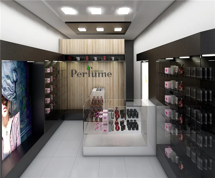 Top Selling wooden Acrylic display rack for perfume fashion profession design perfume shops design