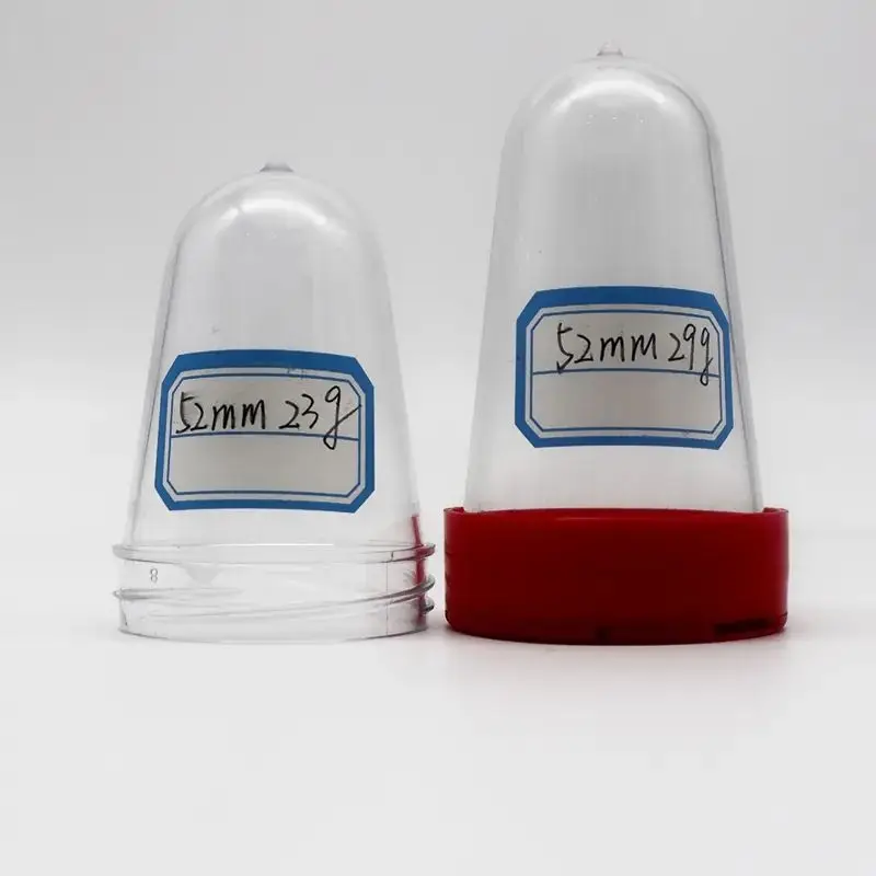 Custom plastic clear 52mm 70mm 89mm 100mm 128mm wide mouth pet jar preform for food container