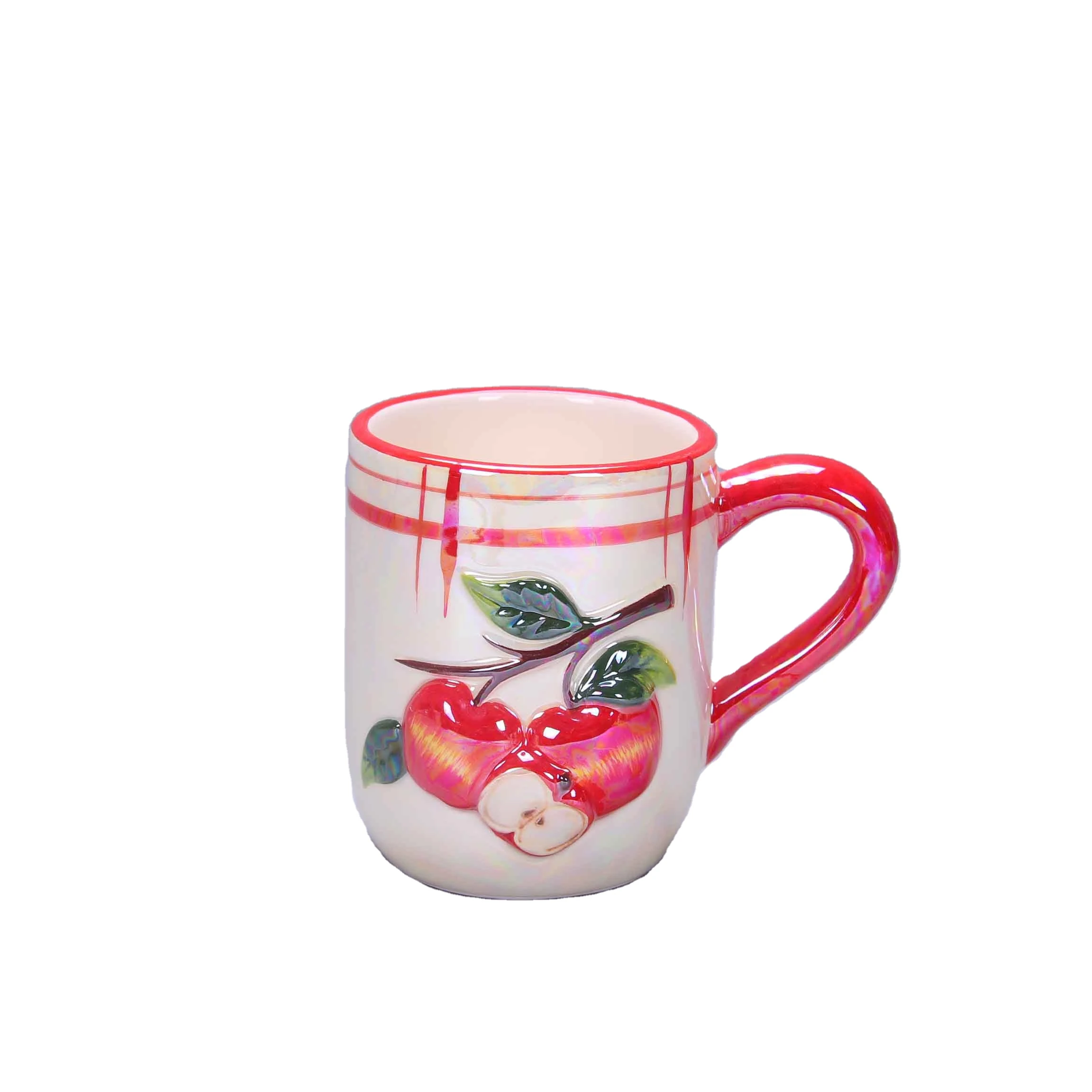 2024 Best Sellers  Porcelain Mug Customized Ceramic Coffee Mug Plant Wholesale Ceramic mug Fruit  cup