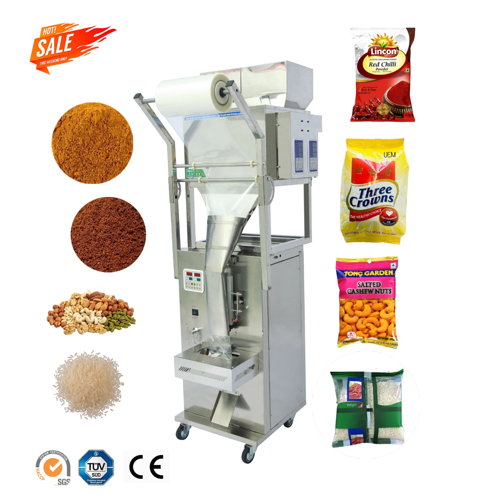 multi function1000g Powder packing  Machine Flour Coffee Sugar Grains granule Rice Packaaging Particle Automatic Filling Machine
