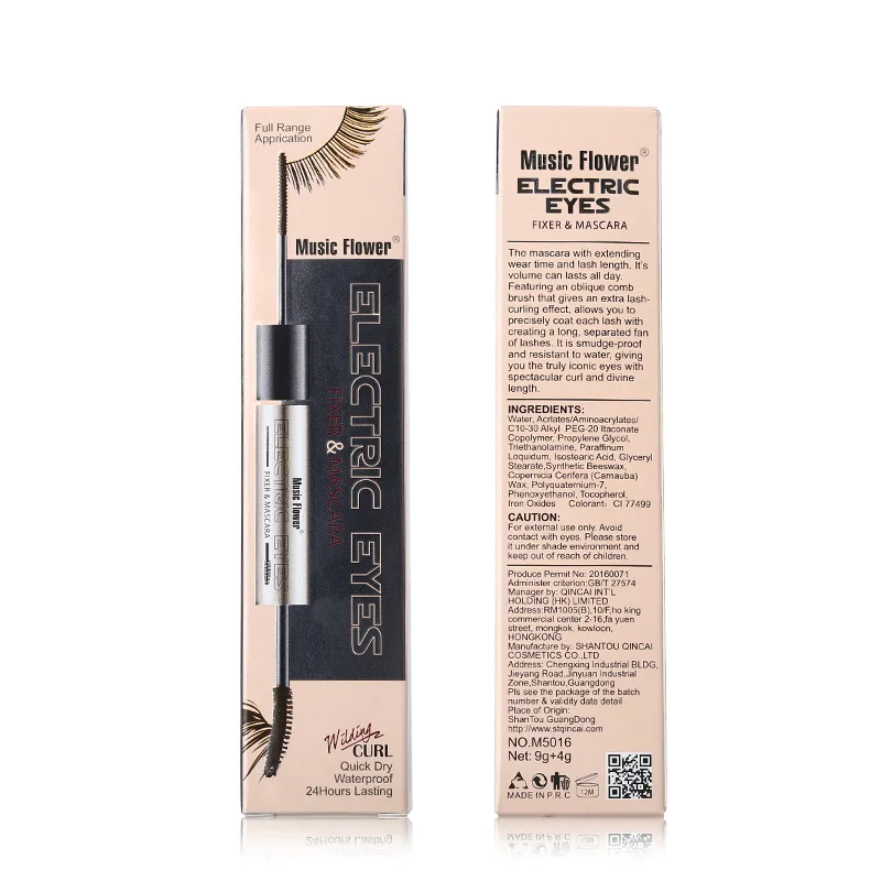Music Flower 3D Fiber Lash Mascara Ultimate Length Waterproof Mascara Facial