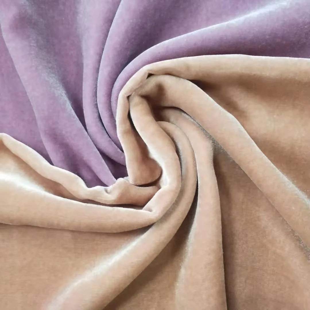 pure silk viscose velvet fabric for garment 137cm 20%silk+80%viscose