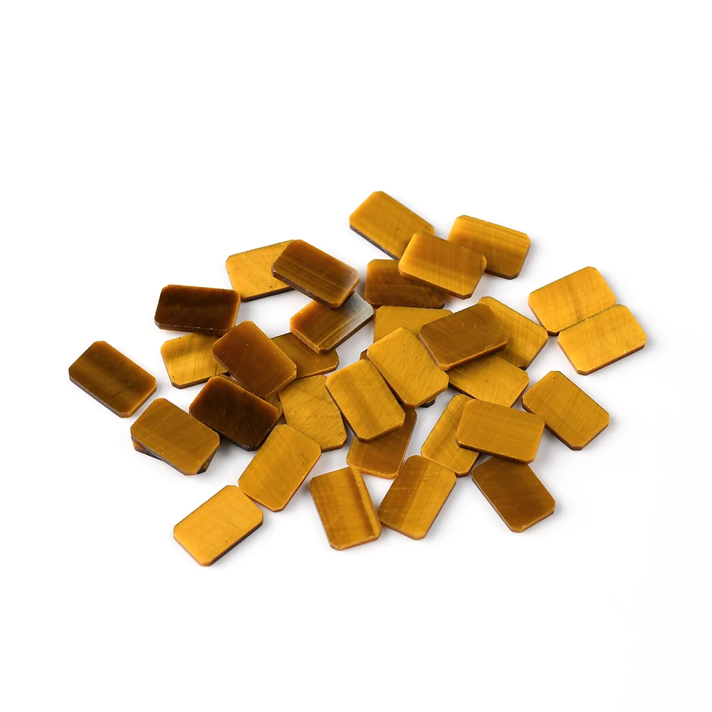 Natural Tiger Eye Stone Cut Size Shape Wholesale High Quality Square Cutting Cabochon Loose Gemstone Tiger Eye Stone