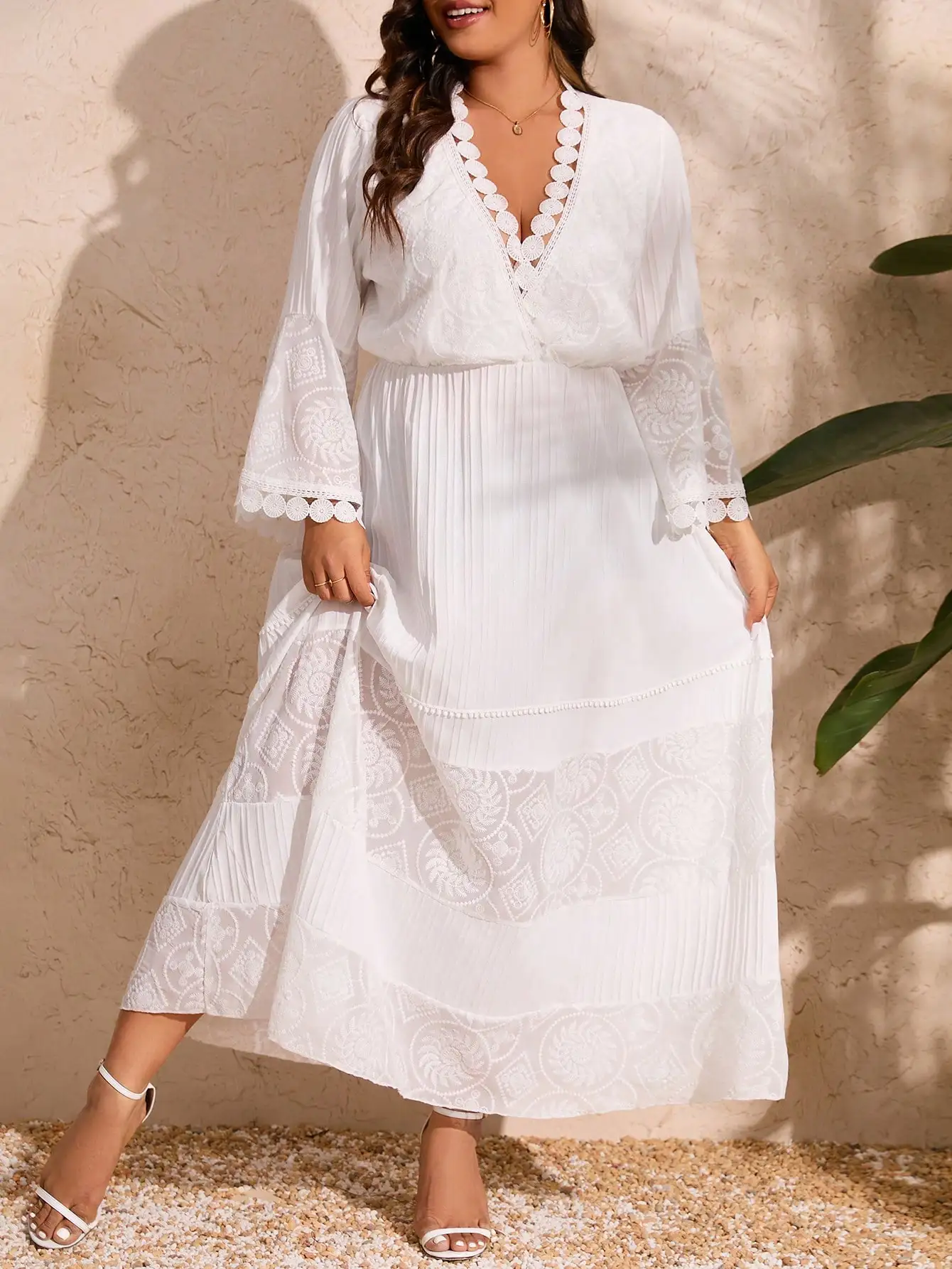 Custom women Modest elegant sleeveless dress Summer vacation style digital print solid color silk dress