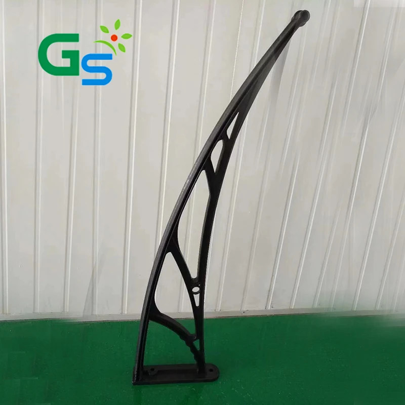 1000*1200mm Polycarbonate Canopies Grey Color Aluminum Bracket For Outdoor Door and Window Awning
