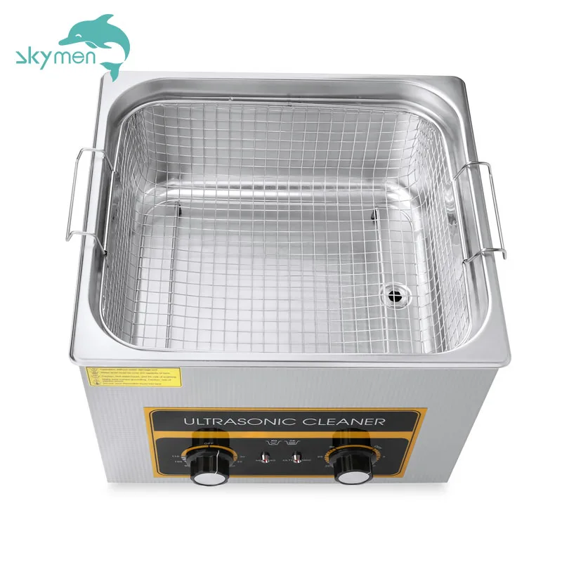 Skymen Benchtop Industrial Mechanical Heater Ultrasonic Cleaner 15L lab instrument and engine  part Cleaner