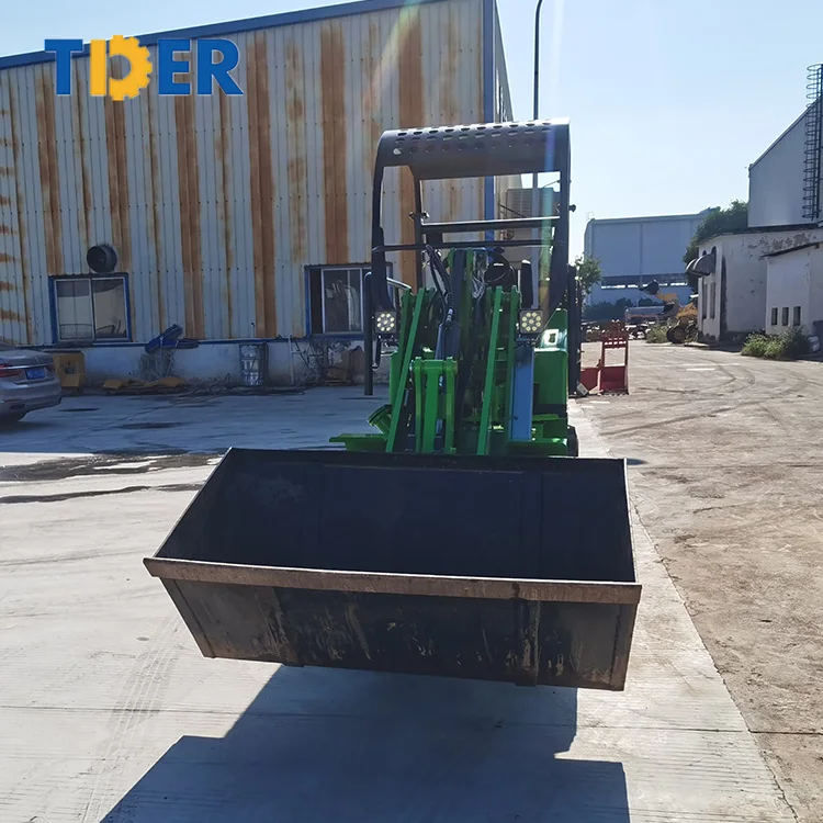 TDER electric wheel loader 900kg 1500kg 0.9 ton 1.5 ton  electric front end loader for garden tractor