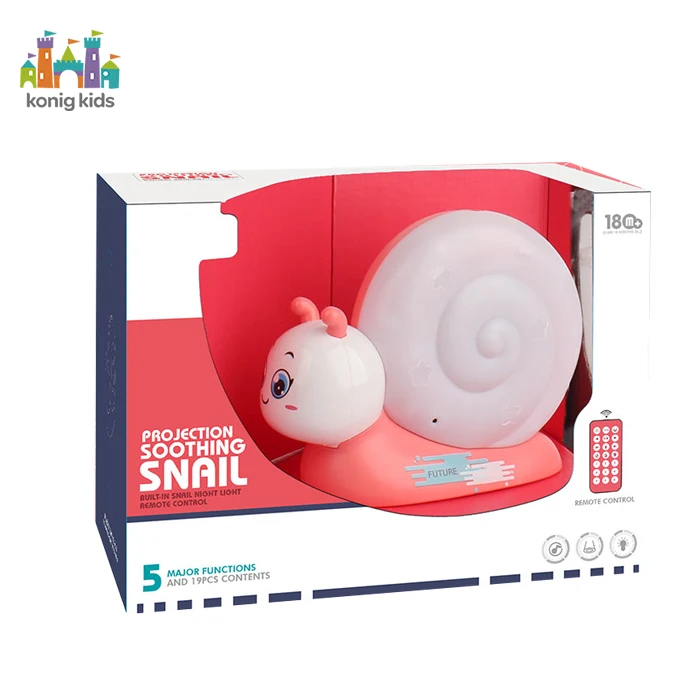 Konig Kids New Snail Lights Up Toys Projector Baby Night Light With Music Baby Toys 2022
