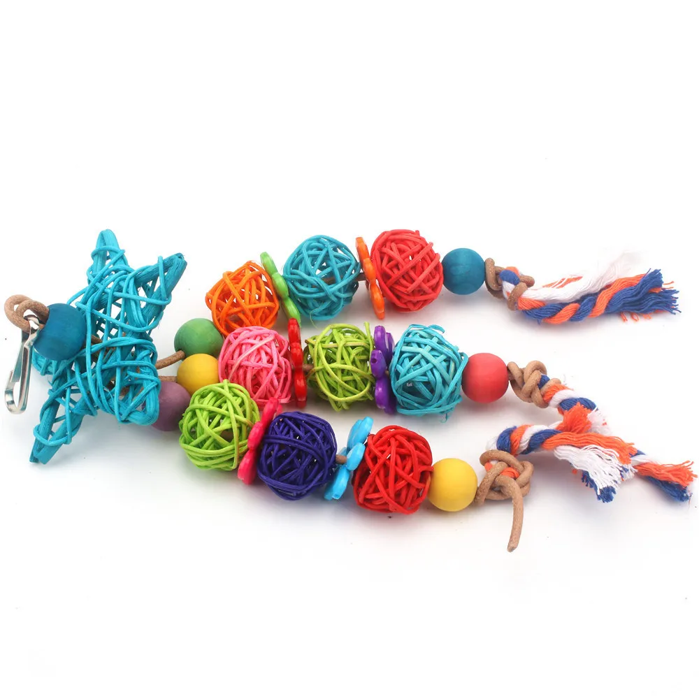 Bird Colorful Toy Fashion Parrot Interactive Toy Hanging Pet Toy