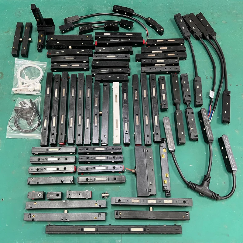 LEDEAST CX-B02 Magnet Track Rail Adaptor 48V Low Voltage Magnetic Track Light Adapter Connector