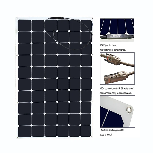 Dgsunlight высокой мощности 200 Вт sunpower солнечных батарей система солнечной энергии waterporrf Гибкая солнечная батарея по оптовочной ценеоп