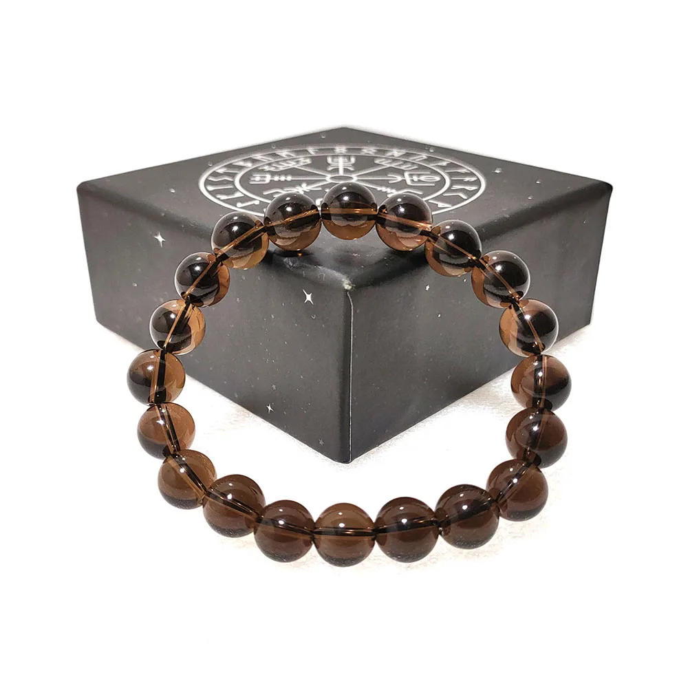 
Crystal Bracelets Healing Natural Stone Smoky Quartz Processing Smoky Quartz Crystal Bracelet 