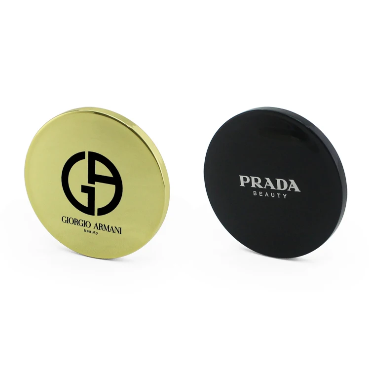 ABS gold plating frame single side round small portable makeup mirror Plastic Cosmetic Mirror custom logo