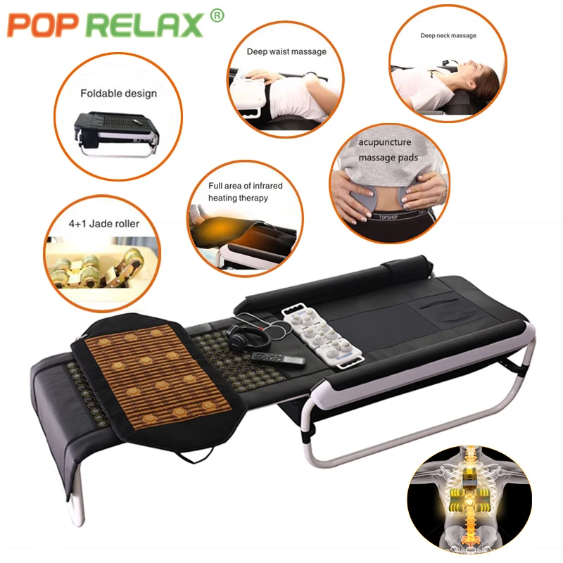 Korean Factory Price Electric Home Use Portable Best Cerajem Master V3 V4 Thermal Jade Roller Infrared Therapy Massage Bed