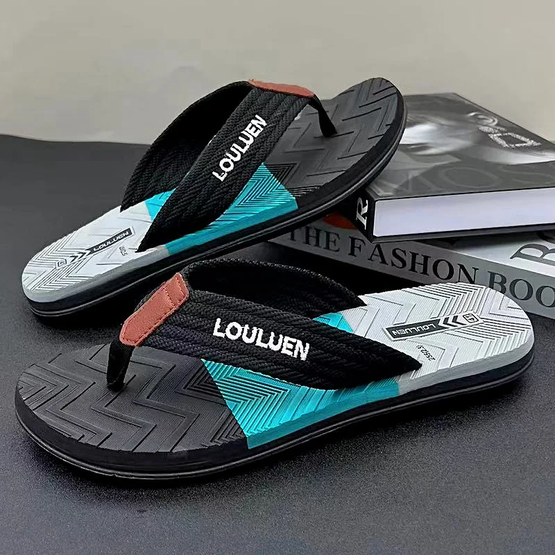 Dropshipping men slipper summer wholesale 2022 outdoor wear beach men shoes flip flops