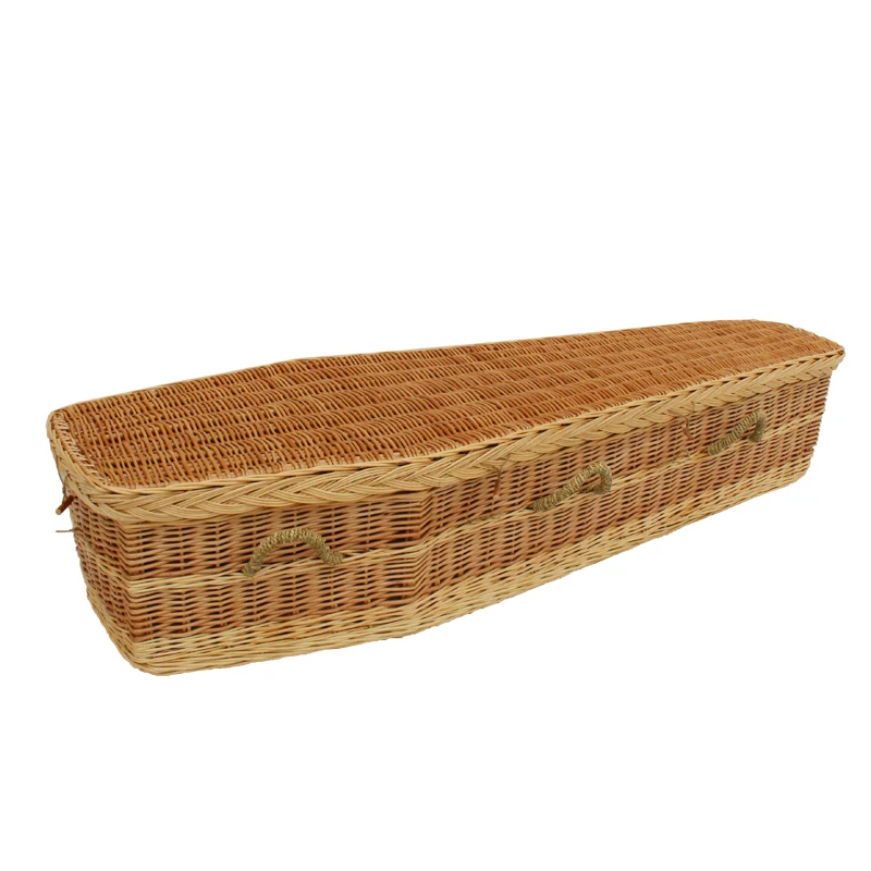 Best Price Funeral willow Wicker Coffin Casket Bed