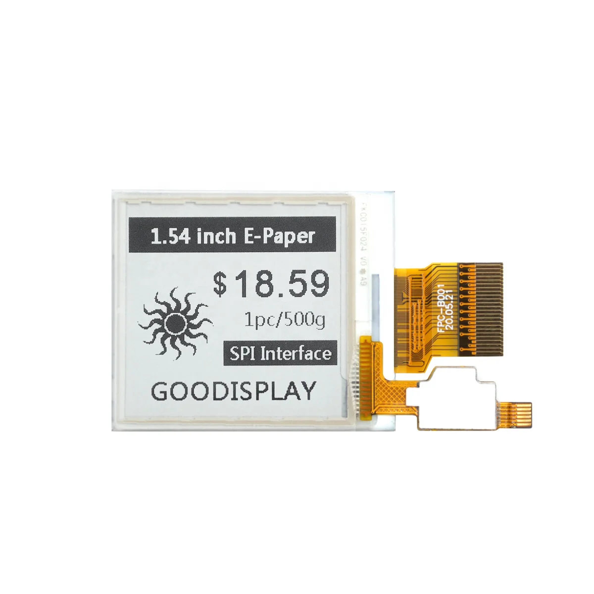 Touch Eink Display 1.54 inch E-paper Display 200x200 Resolution Support Partial Screen Update