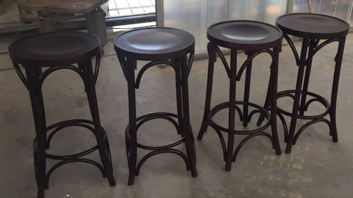 2024 China Manufacturer Factory Supply Hot Sale Custom High Quality White Banquet Wooden Bar stool Dining Chair