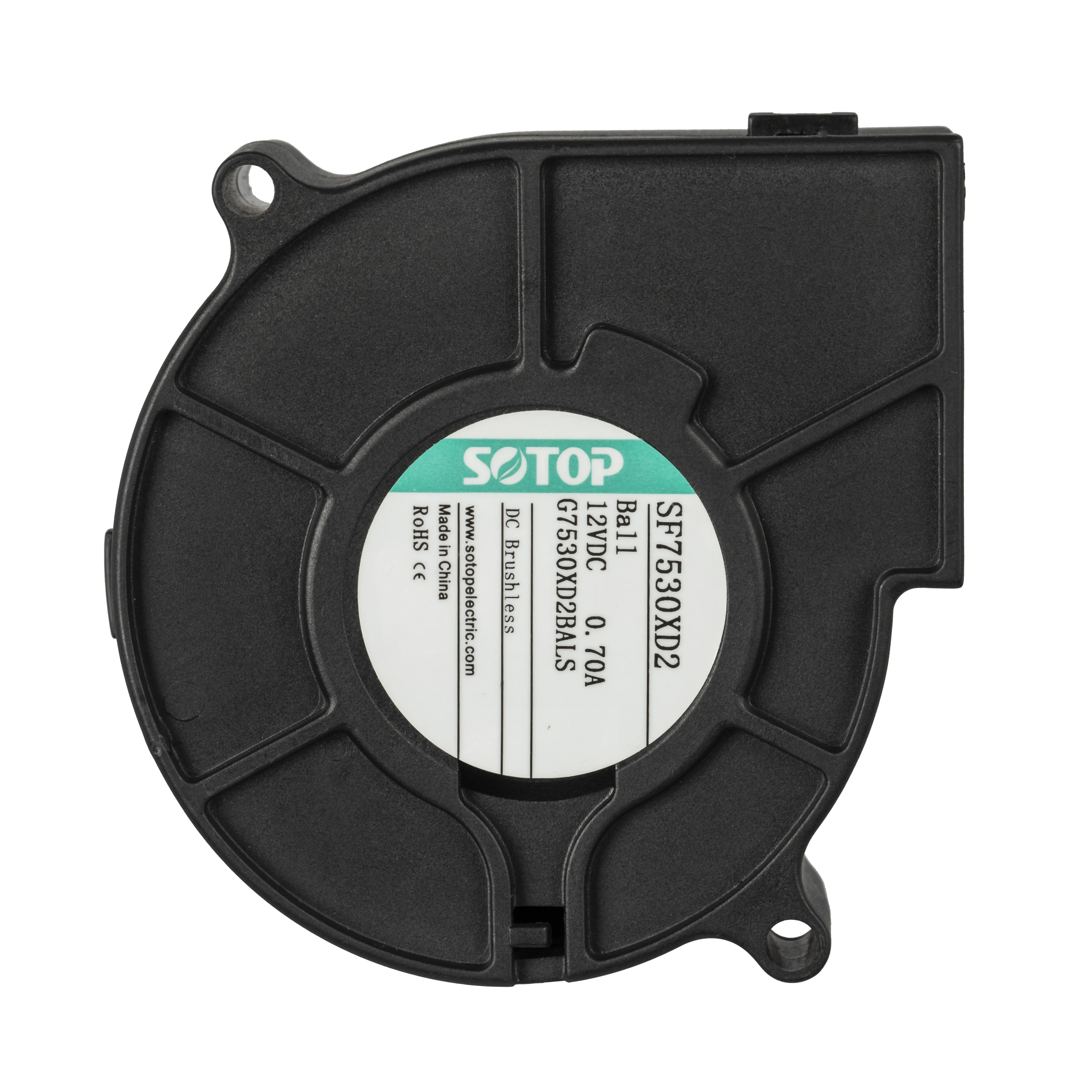 Mini Centrifugal 7530 75x75x30mm 12volt Fans For 3d Printer Small Air Blower