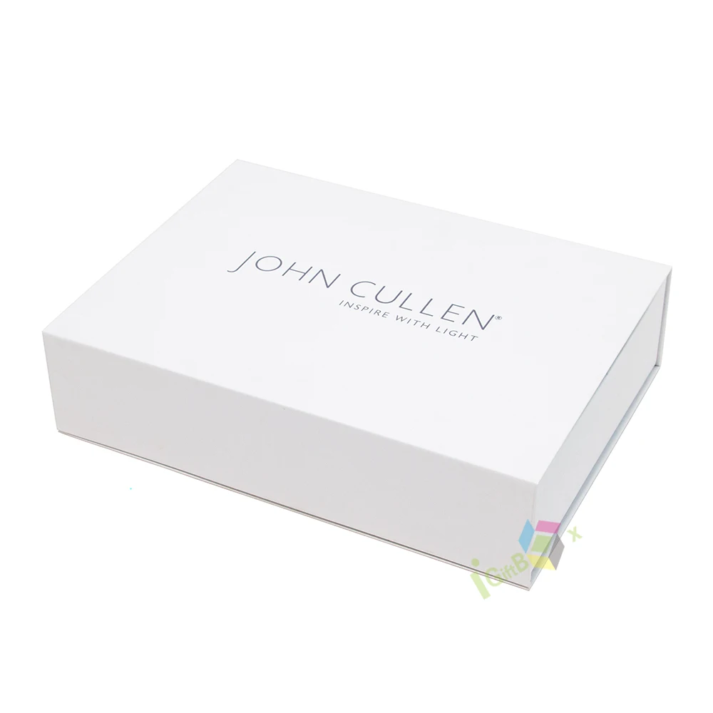 Luxury Book Shaped White Rigid Cardboard Box Packaging Magnetic Gift Boxes with EVA Foam Insert