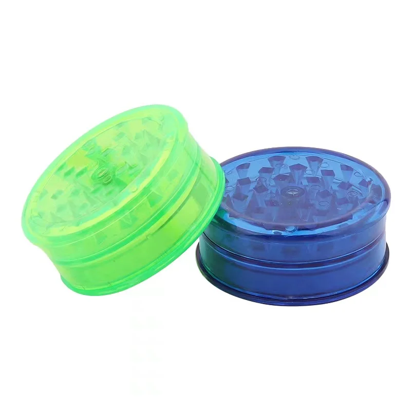 60mm Round Shape grinder Herbal tobacco Cigar Tobacco Plastic Grinder Smoke 3 Layer