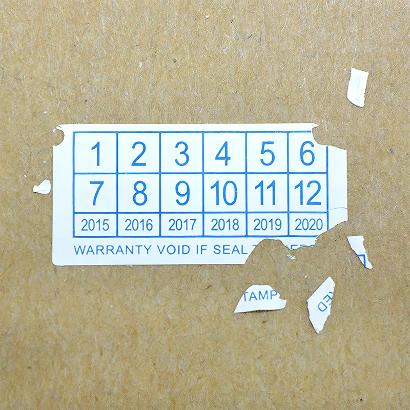 1000pcs 60x20mm Custom Fragile Paper Seal Void Open Tamper Evident Packing Destructible Stickers Eggshell Paper Tag
