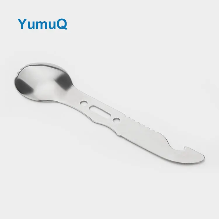 YumuQ Portable Multiple Stainless Steel Kitchen Camping Utensils Cutlery Flatware Set Foldable Spoon Fork Knife