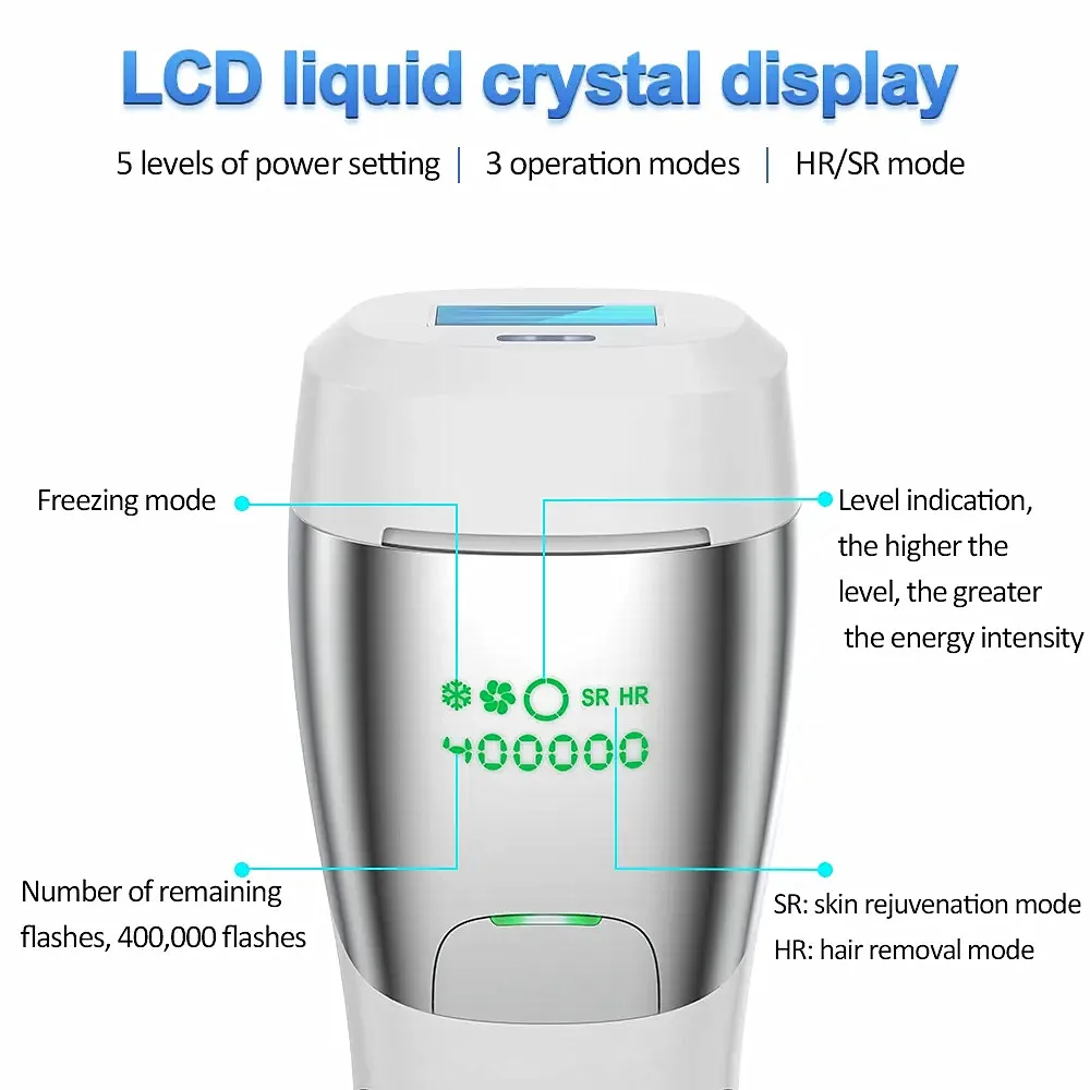 Household laser hair removal machine Sapphire Ice Feeling Painless Ipl Laser Hair Removal device for facial bikini artpit les