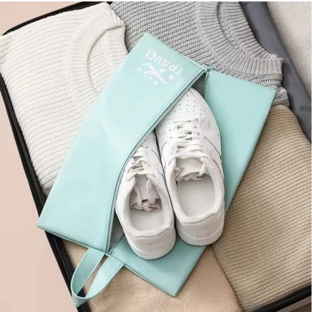 2024 Latest Fashion Travel Shoe Organizer Bag Handle Design Portable Fabric Shoe Bag Underwear Cosmetic Bag No reviews yet