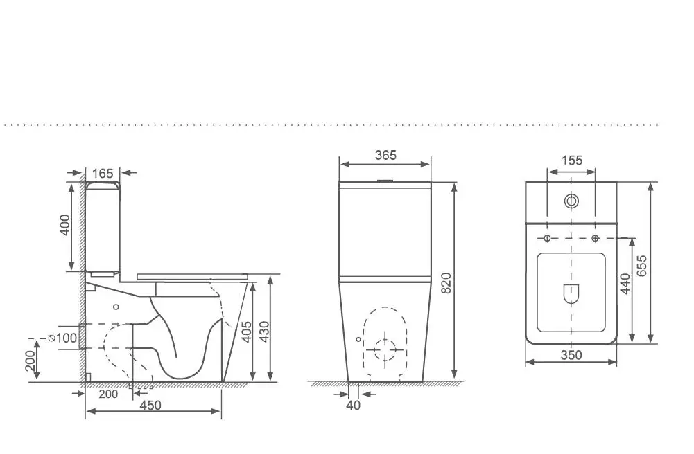 Watermark ceramic rimless luxury AS1172.1 WC water closet  modern toilet