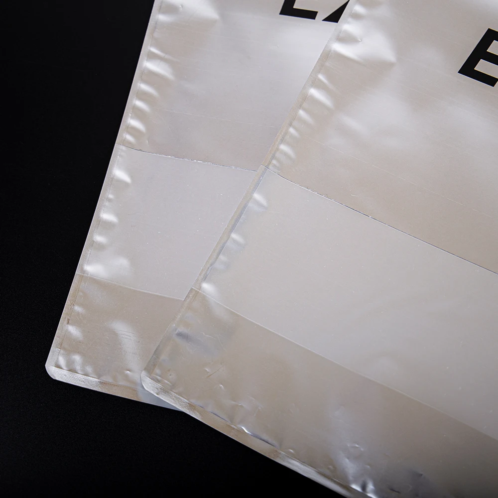 Zipper Bag Factory See through hoodie bags clothing pack aluminized film silver plastic bags with zipper