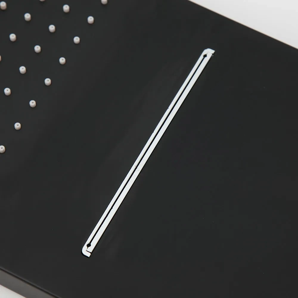 Rectangle Rainfall Shower Head Ceiling Mounted  With Waterfall Shower Wall Mounted Hot/Cold Water Connect