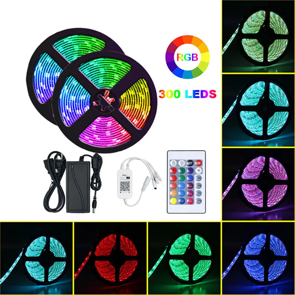 High Quality APP Or Wifi Remote Controlled 5050 RGB Waterproof LED Smart Strip Light For Living Room